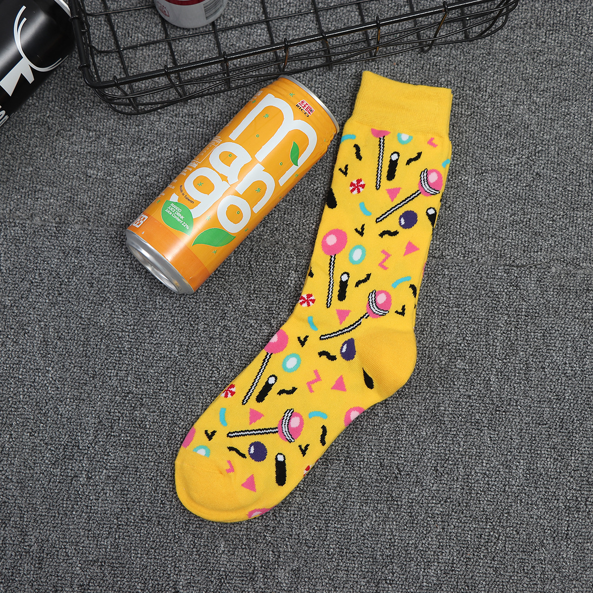 Winter Socks Tide Of Street Hip-hop Personality Wild Ribbon Series Of Men And Women In Tube Socks